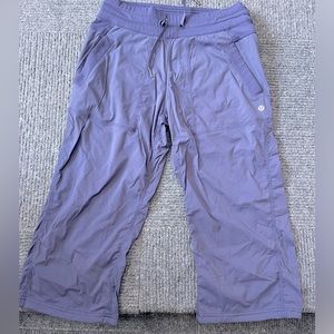 Lululemon cropped post-yoga pants. Grey-blue color. Size 6